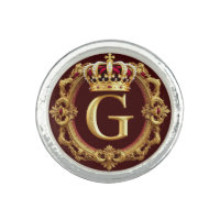 👑 Gold Letter G Crown Monogram Luxury 👑