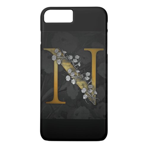 Gold Letter N iPhone 8 Plus7 Plus Case