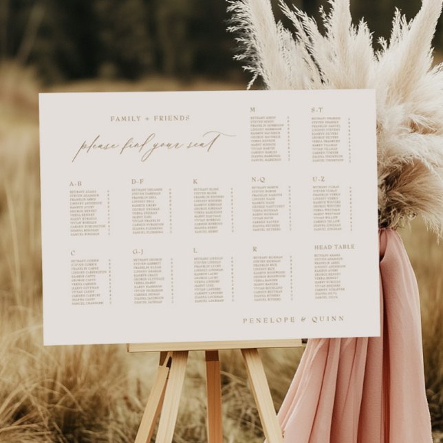 Gold Letter Seating Chart Wedding Reception Sign (Creator Uploaded)
