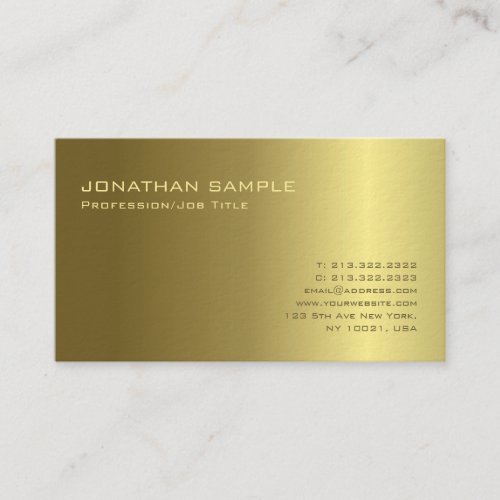 Gold Light And Shadow Elegant Design Luxury Elite Business Card