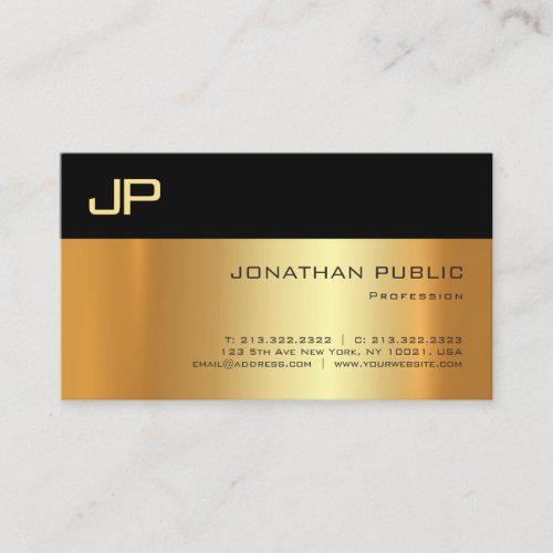 Gold Light And Shadow Professional Simple Elegant Business Card