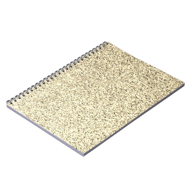 Gold light soft glitter sparkles notebook (Left Side)