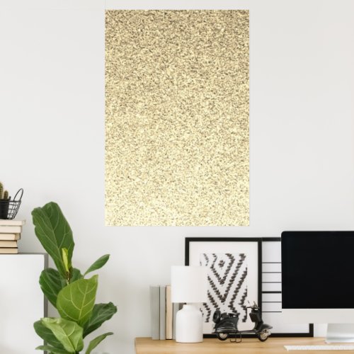 Gold light soft glitter sparkles poster