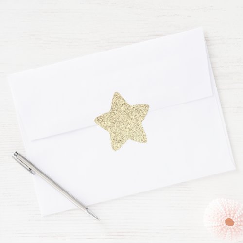 Gold light soft glitter sparkles star sticker