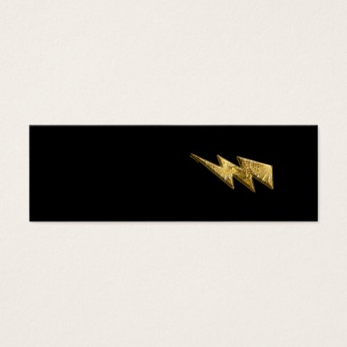 Gold Lightning Bolt Profile Card Business Card