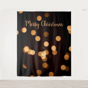 Gold Lights Bokeh Christmas Photo Booth Backdrop