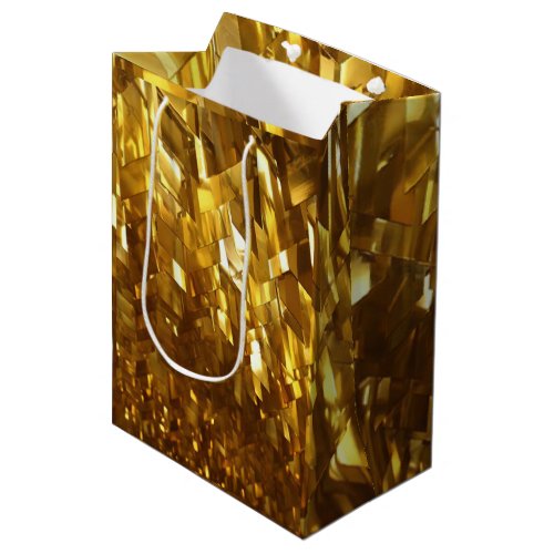 gold lights medium gift bag