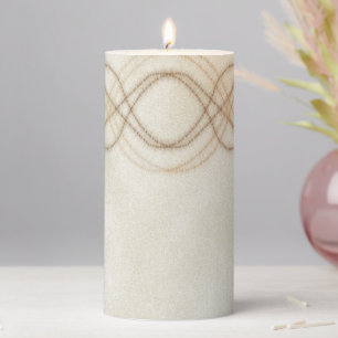 Gold Lights Pillar Candle