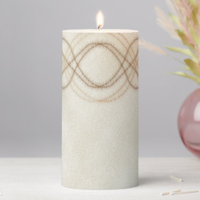 Gold Lights Pillar Candle (In Situ)