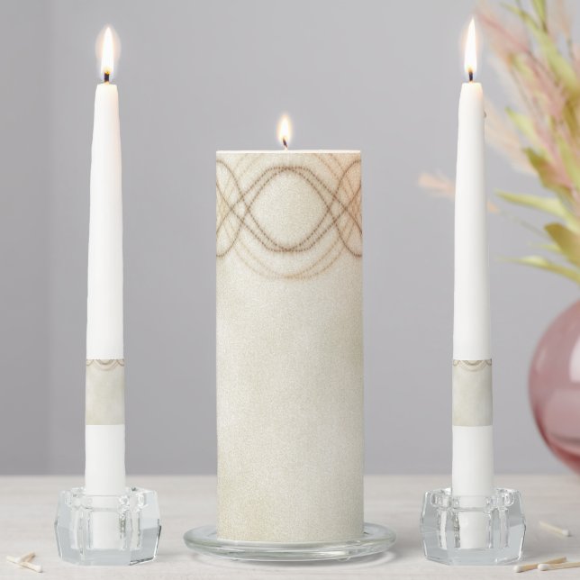 Gold Lights Unity Candle Set (In Situ)
