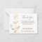 Gold Line Floral Sympathy Thank You Card