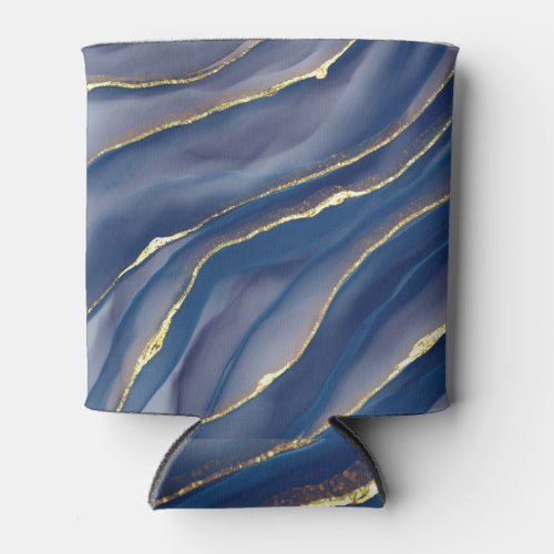 Gold Line Luxury Abstract Inkscape Can Cooler