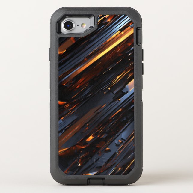 Gold line theme  otterbox iPhone case (Back)
