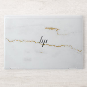 gold line white marble stone HP EliteBook X360 HP Laptop Skin