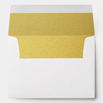 Gold Lined Envelope For Wedding Invitation by LilMissMila at Zazzle