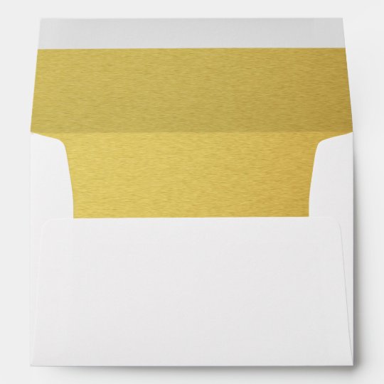 Gold lined Envelope for Wedding Invitation | Zazzle