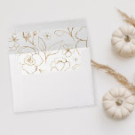 Gold Lined Floral on White Envelope 2<br><div class="desc">Complete your wedding,  graduation,  or party suite with your Gold Lined Floral on White
 Floral envelopes.  Add your address or order blank and get address labels to complete the look.</div>