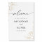 Gold Lined Floral Wedding Welcome 