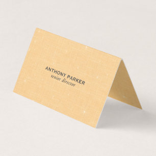 Gold Linen Texture with Subtle White Sparkle Business Card