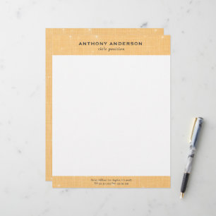 Gold Linen Texture with Subtle White Sparkle Letterhead