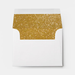 Gold liner envelopes Golden glittery sparkles
