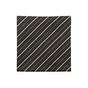 Gold Lines & Dots Cloth Napkin