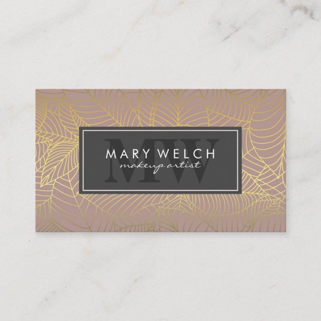 Gold Lines Natural Background Pattern Appointment Card (Front)