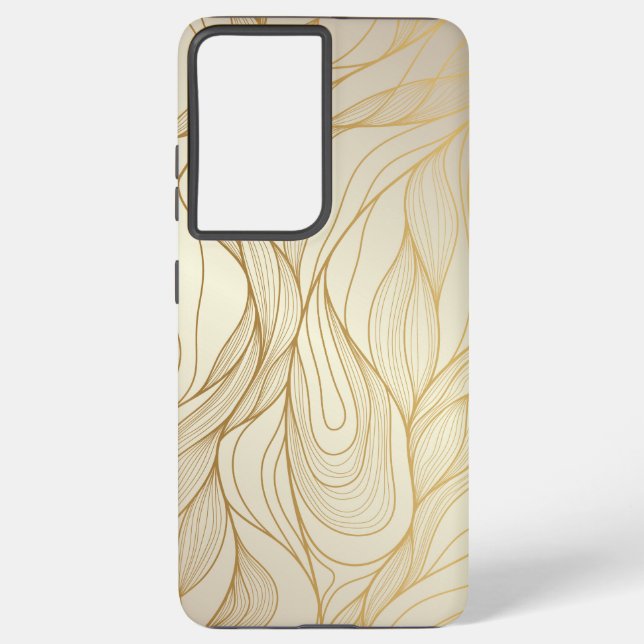 Gold lines Seamless Pattern Samsung Galaxy Case (Back)