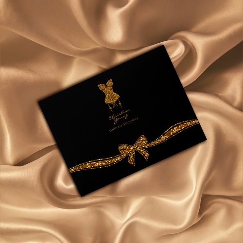 Gold Lingerie Boutique Envelope For Gift Card