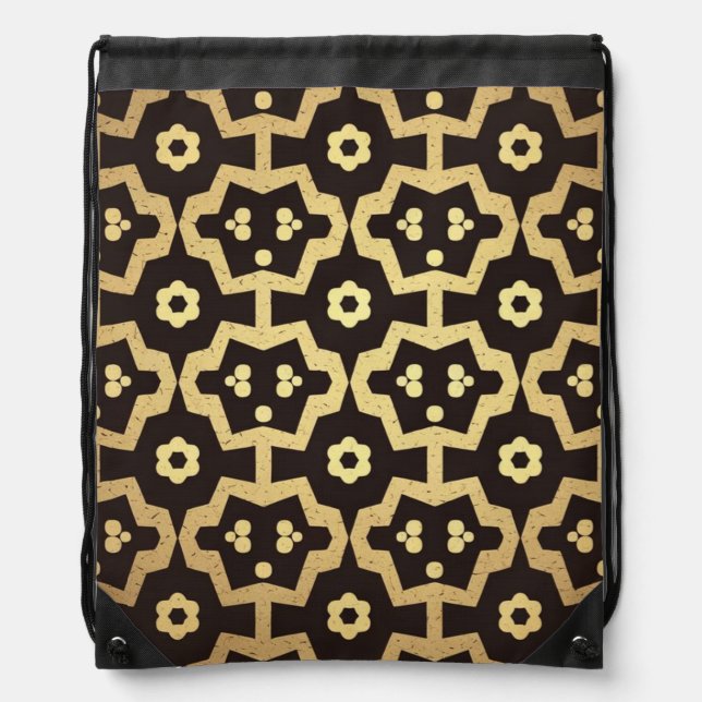 Gold Links Drawstring Backpack (Front)