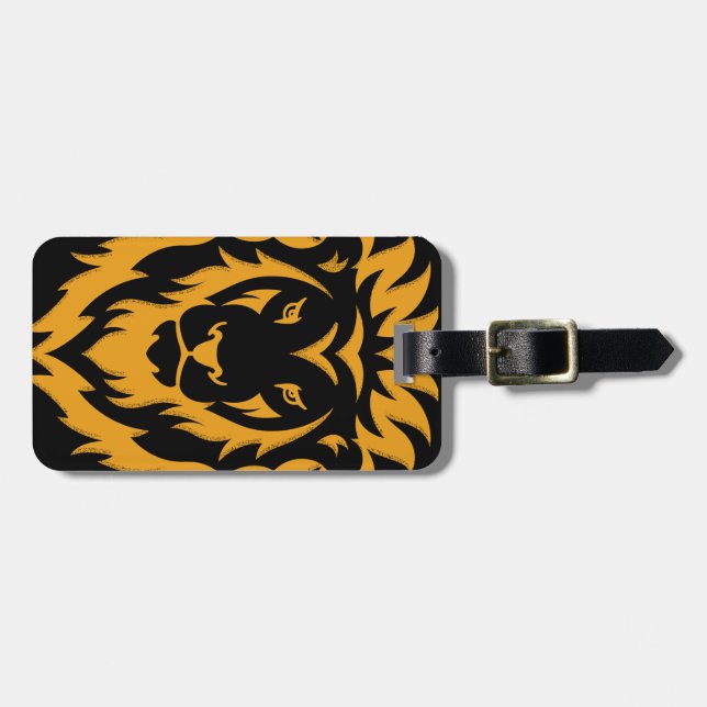 Gold Lion Big Graphic Luggage Tag (Front Horizontal)