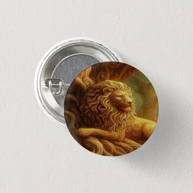 Gold Lion Button (Front & Back)