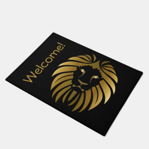 Gold Lion Customizable Doormat