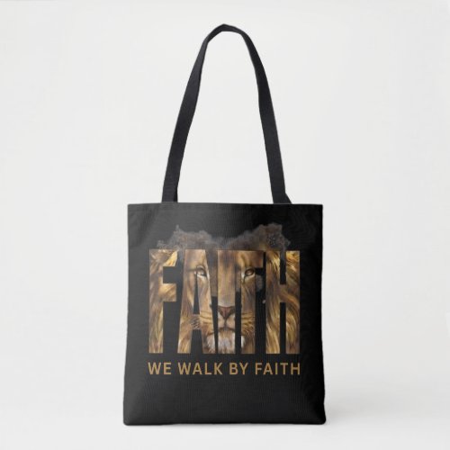 Gold Lion Face / Modern Minimalist Tote Bag