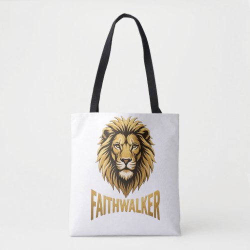 Gold Lion Face  Tote Bag