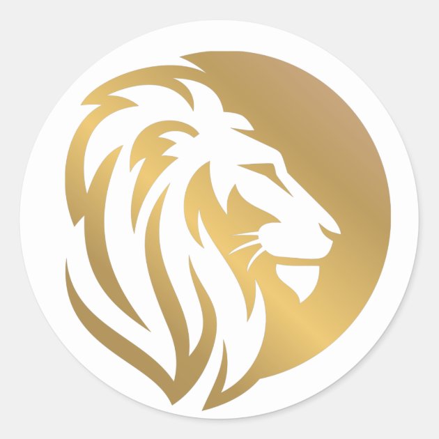 Premium Vector | Gold lion logo illustration mascot design isolated