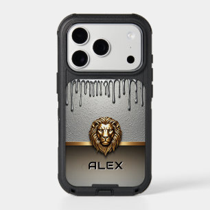 Gold Lion Relief With Metallic Texture 🦁 iPhone 17 Pro Case