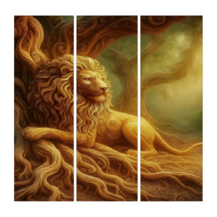 Gold Lion Triptych