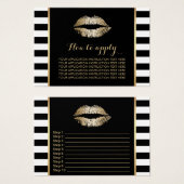 Gold Lips Modern Stripes Application Instructions (Front & Back)