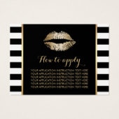 Gold Lips Modern Stripes Application Instructions (Front)