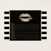 Gold Lips Modern Stripes Application Instructions (Back)