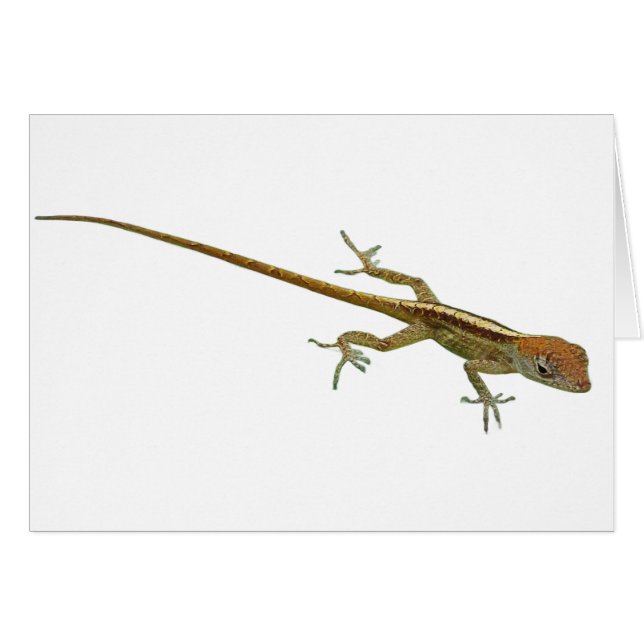 Gold Lizard Greeting Card (Front Horizontal)