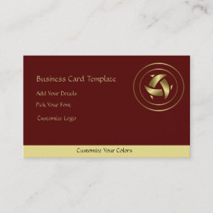 Gold Logo Crescent Moons Business Card