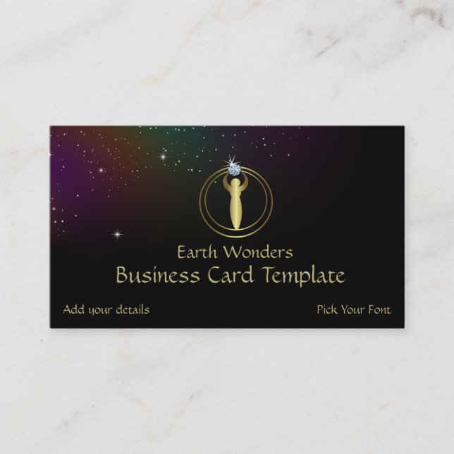 Gold Logo Crop Circle Business Card (Front)