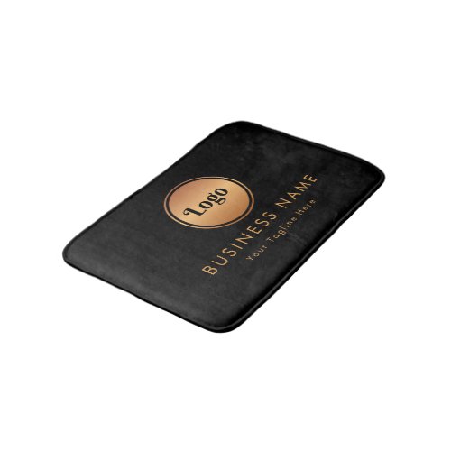 Gold Logo  Custom Text Business Company Branded  Bath Mat