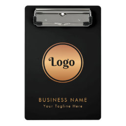 Gold Logo &amp; Custom Text Business Company Branded  Mini Clipboard