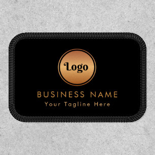Gold Logo & Custom Text Business Company Branded Patch