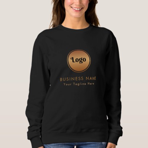 Gold Logo  Custom Text Business Company Branded  Sweatshirt