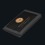 Gold Logo & Custom Text Business Company Branded   Trifold Wallet<br><div class="desc">This elegant wallet would be great for your business/promotional needs! Easily add your logo and custom text by clicking on the "personalize" option.</div>