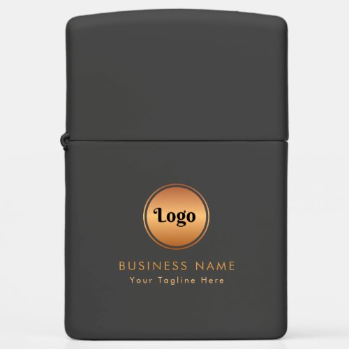 Gold Logo  Custom Text Business Company Branded  Zippo Lighter